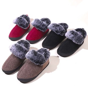 Wholesale Winter <strong>Felt</strong> Plush <strong>slippers</strong> Woolen Heeled Home Shoes Memory Cotton <strong>slippers</strong> - Product Image 4