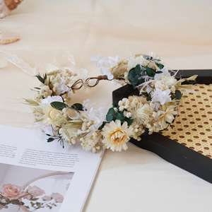 Fête quotidienne anniversaire couronne bébé souffle séché pour les festivités de mariage de mariée fabriqué en Chine - Product Image 4