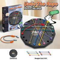 Puzzle éducatif en plastique Jeu de société Dénouer la corde Défi avec des jouets Fidget pour enfants Jeu interactif parent-enfant