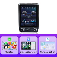 Autoradio vertical 12,1 pouces 4+64G avec système Android, navigation GPS 8 cœurs, WiFi 5G et écran tactile pour Ford F150 2015-2021