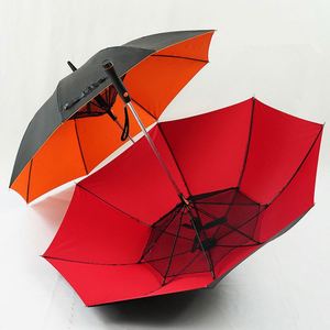Parapluie de voyage classique pliable en trois sections en pongé, avec ventilateur et pulvérisateur, manche long, idéal pour les jours ensoleillés et pluvieux – Fabrication chinoise - Product Image 1