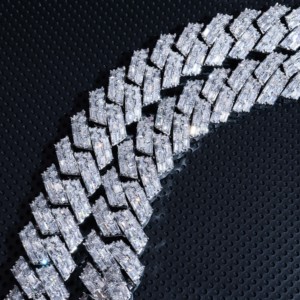 สร้อยคอฮิปฮอปแบบสั่งทำพิเศษประดับเพชรโมอิสซาไนต์ เงินแท้ชุบทอง ได้รับการรับรองจาก GRA - Product Image 4