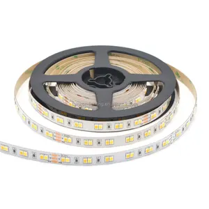 สินค้าใหม่5M SMD 2835 120LEDs/M 3000K 4000K 6500K แถบ Led สีขาวคู่24V CCT แถบ Led สีขาวปรับได้