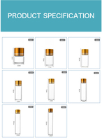 Großhandel Fläschchen aus klarem Bernstein glas 5ml 8ml 10ml 12ml 15ml 20ml 25ml 30ml Größen Gold/Silber Schraub verschluss für Hautpflege-Serum kartons