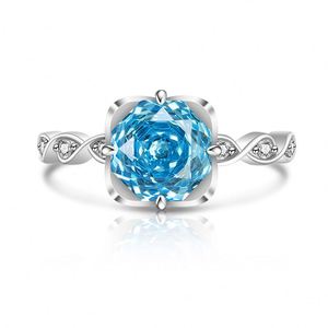 <b>Adjustable</b> Women's Fine Trendy Platinum Plated Zircon Gemstone Opening <b>Ring</b> Colorful Rose Cut Flower Design Copper Anniversary - Product Image 4