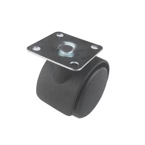 2 Zoll Doppelrad Räder Möbel bewegliche Räder Drehbar gedrehter Stief Doppelrad Kunststoff PVC Bürostuhl-Rad - Product Image 1