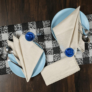 Nappe jetable moderne brodée de serviette de coton pour des événements de restaurant de dîner de cuisine - Product Image 6