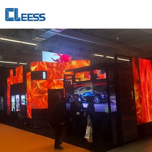 China fácil instalar para o interior p2.5 flexível mostrador de comércio dinâmico painel led exposições de parede de vídeo