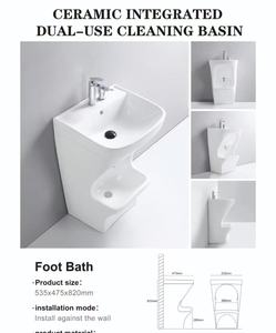 Lavabo de Cerámica Moderno y Ecológico para Wudu, Lavabo Musulmán para Lavar los Pies con Tirador, Fácil de Limpiar - Product Image 2