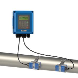 เครื่องวัดอัตราการไหลของน้ำและน้ำมันแบบหนีบ TUF-2000B อัลตราโซนิก IP67 TS-2 TM-1 ขนาดเส้นผ่านศูนย์กลาง 15-700 มม. เครื่องวัด BTU เครื่องวัดความเร็วการไหล อลูมิเนียม - Product Image 1