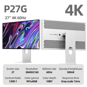 Écran de jeu Kuycon P27G ultra-clair haute définition IPS 500cd/m² 4K 60Hz 27 pouces avec support - Product Image 2