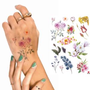 Petits autocollants de tatouage temporaire indiens en papier blanc, imperméables, personnalisés, pour hommes et femmes, à utiliser sur le bras - Product Image 1
