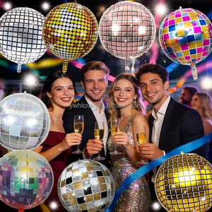 Ballons disco argentés et dorés HLC de 22 pouces pour décoration de fête sur le thème des années 70, ballons 4D de grande taille pour enterrement de vie de jeune fille et mariage - Product Image 5
