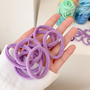 50 pièces de boîtes d'emballage personnalisées de 3,5 cm, emballage multicolore, bandes noires sans couture, petits élastiques en nylon pour cheveux avec logo - Product Image 6