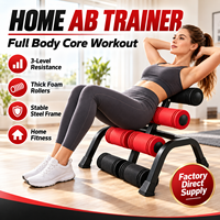 Chaise de yoga, tabouret de fitness pliable en alliage d'aluminium, mini-appareil inversé réglable pour sit-ups, étirements, massage, utilisation à domicile