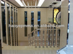 60 mét PMMA acrylic hiện đại lan can hệ thống cho ngoài trời cầu thang ban công lan can rõ ràng/vàng/trắng Màu sắc UV kháng thời tiết - Product Image 5