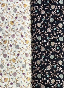 Tela de encaje de algodón bordada floral, tela de georgette bordada para dupatta de boda, tela de bordado ligera - Product Image 1
