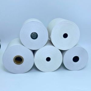 Papier thermique personnalisé de qualité 3, 100 % pâte de bois, étanche, pour rouleaux de caisse enregistreuse, tickets de file d'attente et reçus de point de vente (POS), en rouleau jumbo découpé - Product Image 1