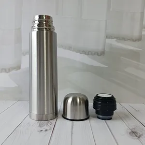 Garrafa térmica de vácuo em forma de bala 350/500/750/1000ml, garrafa térmica de água, garrafa de vácuo de aço inoxidável reta