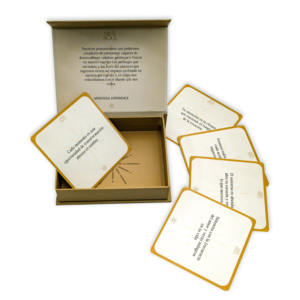 Fabricación Oem Positivo el deseo Servicios de impresión de tarjetas Tarjetas de afirmación Color champán <span class=keywords><strong>femenino</strong></span> con soporte - Product Image 4