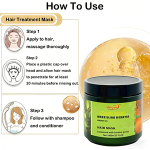 Masque capillaire réparateur nourrissant au beurre de karité et au collagène végétalien de qualité supérieure, traitement hydratant anti-frisottis, OEM ODM - Product Image 5