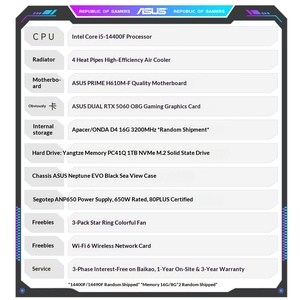 <span class=keywords><strong>PC</strong></span> para Juegos ASUSs Full Suite 14.ª Generación I5 14400F RTX 5060, Nueva Carcasa Neptune EVO para Delta Operations, Sistema de Escritorio Preconstruido - Product Image 4