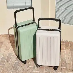 Gratis pengiriman Pc bagasi desain baru trendi perjalanan kasus troli check in bagasi