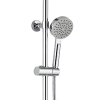 Kangrun chrome/finition noire dessus carré corps principal en laiton pluie robinets de douche muraux ensembles de colonne de douche de salle de bain