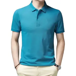 Kaus Polo Desainer Mode Baru Katun 100% Baju Pria Hitam Korea Bergaris Kasual Lengan Panjang Atasan Tinggi Baju Pria