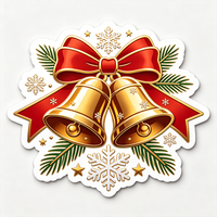 Autocollant décoratif tendance Haoxuan pour sapin de Noël, étiquette de cadeau festif de Noël, emballage de Noël, décoration de vacances, style rétro