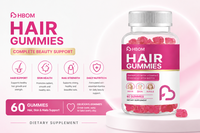 Gummies de biotine OEM à marque privée 10000mcg pour la croissance des cheveux, de la peau et des ongles, supplément de vitamine C, Gummies capillaires BioFlex