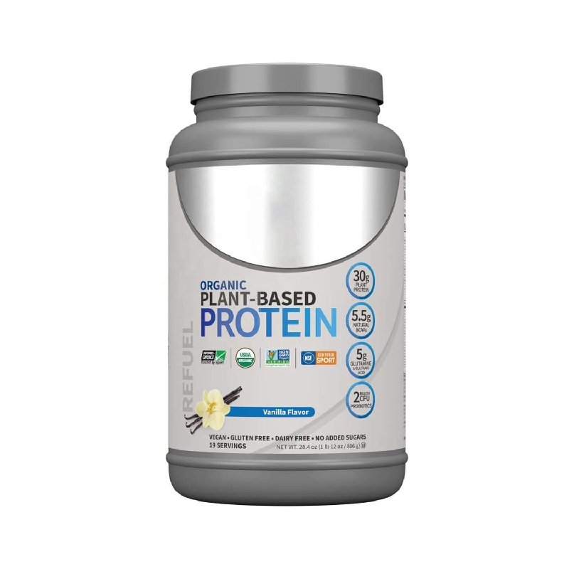 Wholesale OEM ODM 3 Flavors Organic Sport Energy Supplement Plant-Based Protein BCAAs Amino Acid Probiotics Protein Powder