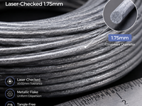 Filament d'imprimante 3D PETG métallique 1,75 mm 1 kg, aspect métallique noir, argent, gris, vente en gros d'usine pour Creality Bambu Lab