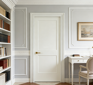 <span class=keywords><strong>Porte</strong></span> intérieure durable en pin massif blanc apprêté style Shaker, en promotion aux États-Unis - Product Image 1