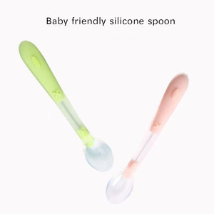 Cucharas de Silicona Orgánica para Alimentación, Material Libre de BPA, <span class=keywords><strong>Cabeza</strong></span> Suave, Juego de Cucharas de Seguridad para Alimentar Bebés, Juego de Cucharas para Comer para Niños - Product Image 3