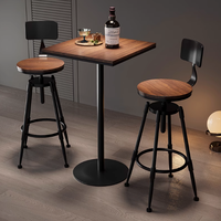 Vente en gros d'usine de tables de bar haut ensemble de chaises pour restaurant restauration rapide café thé au lait cantine meubles de restaurant hôtels