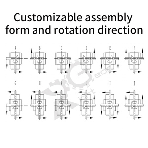 Pw210 độ chính xác cao Mini Micro bevel hộp số 90 độ góc bên phải chất lượng cao tùy chỉnh ODM hỗ trợ - Product Image 2