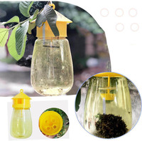 Piège à insectes réutilisable pour vergers, fabriqué en Chine, piège à mouches des fruits, piège à drosophiles suspendu, bouteille en plastique jaune