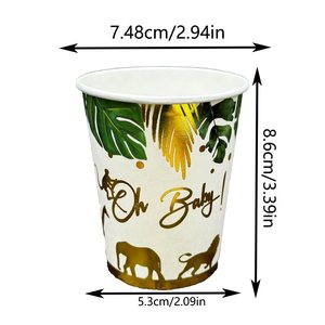 Vasos de papel para cumpleaños, primer cumpleaños, fiestas, uso doméstico y comercial, vasos desechables, buena calidad para el Año Nuevo Chino. - Product Image 5