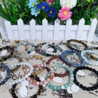 Vente en gros de bracelets en quartz et cristal de 8mm en matériaux mixtes artisanat de guérison bracelet de haute qualité pour cadeau et décoration