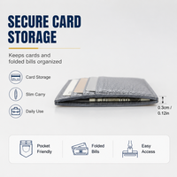 Dompet Kartu Kulit Bertekstur Tipis dengan Penutup Magnetik, Ketebalan Dapat Disesuaikan, Pilihan Warna Luas, Logo Kustom, RFID
