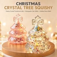Jouet Squishy Arbre de Noël Personnalisé avec Logo, Vente en Gros, Cadeau Promotionnel, Jouet Anti-Stress, Jouet à Presser en TPR Souple, OEM
