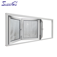Diseño moderno, estándar australiano, multifunción, ventanas de vidrio plegables, ventana plegable deslizante de aluminio Interior