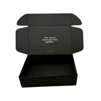 Boîte cadeau en carton ondulé avec logo personnalisé imprimé, emballage plat, découpe à la presse, pliage, envoi postal, grande taille