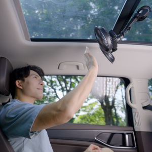 Ventilador de coche Pluska G14 de doble cabezal con ventosas para coche, camión o vehículo, con soporte de ventosas. - Product Image 4