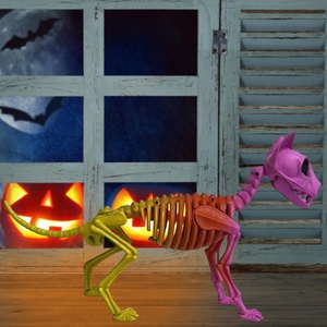 Squelette d'animal effrayant, décoration de jardin pour maison hantée, squelette d'Halloween grandeur nature personnalisé, accessoires animés pour fête de festival - Product Image 3