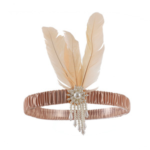 Nueva Diadema de Plumas y Diamantes de Imitación Estilo Gatsby de los Años 20 para Mujer, Banda para el Cabello con Borlas Vintage, Accesorio para Disfraz de Fiesta de los Años 20 - Product Image 4
