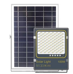100W Extérieur Haute Luminosité Étanche Cour Solaire Intelligent Induction Lumières LED Solaire Jardin Projecteur - Product Image 1