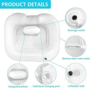 Bassin de shampooing gonflable léger portable pour handicapés, blessés et salon de lavage de coupe de cheveux à la maison évier lavage au lit - Product Image 5
