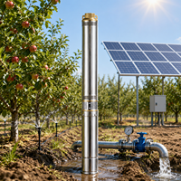 Pompe à eau immergée monophasée haute pression FLY 2.2KW certifiée CE pour puits profond 4SDM3/32 en acier inoxydable avec fil de cuivre